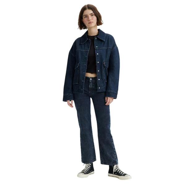 Levis Womens/Ladies Denim Mid Rise Straight Leg Jeans - Navy - 
