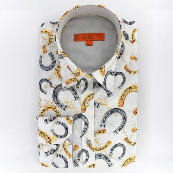 ORNATE HORSESHOE COLLECTION WOMENS  PRINT SHIRT - Premium Men's Patterned Shirt by Claudio Lugli | Bold Design, Tailored Fit, Best Printed Shirts