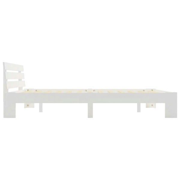 Berkfield Bed Frame White Solid Pine Wood 180x200 cm 6FT Super King