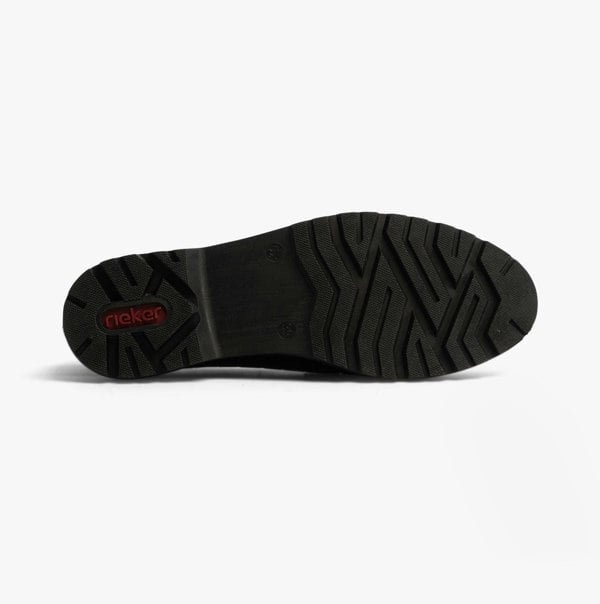 Rieker Womens Elasticated Croc Shoes - Black (45560-03)
