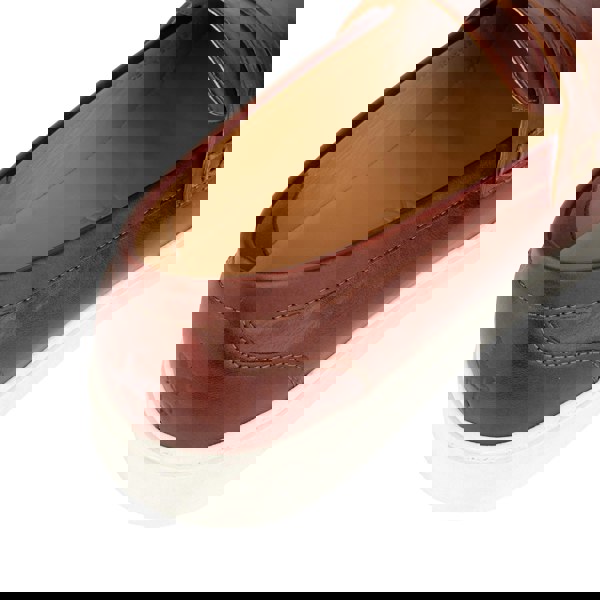 Embassy London Walter - Brown - Men's white sole Summer Loafer in brown soft leather