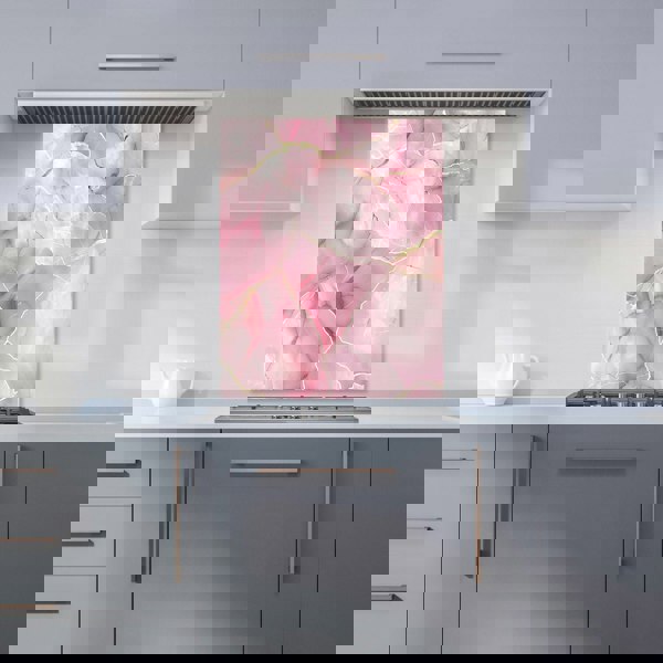 Warren Reed - Designer Light Rose Marble Effect Kitchen Splashback