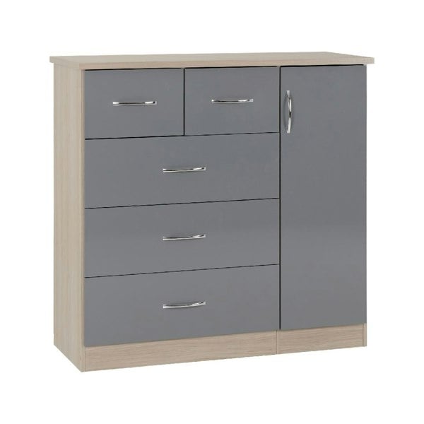 Seconique Nevada 5 Drawer Low Wardrobe