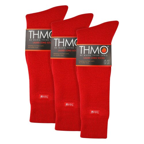 THMO Ladies 3 Pack Extra Long Thermal Socks Warm Winter Knee High Boot Socks