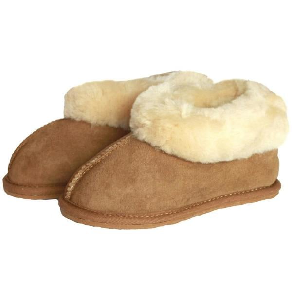 Eastern Counties Leather Kids Sheepskin Lined Boot Slippers - Chestnut
