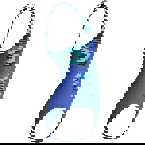 Speedo Girls Hyperboom Splice Muscleback Swimsuit in blue teal nylon spandex