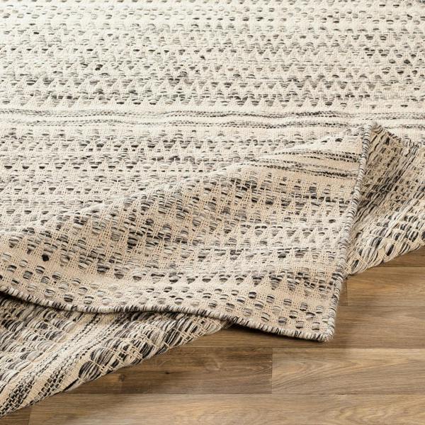 Livabliss Mardin-Hand Woven Beige Grey Black Wool Global Fringe Rug