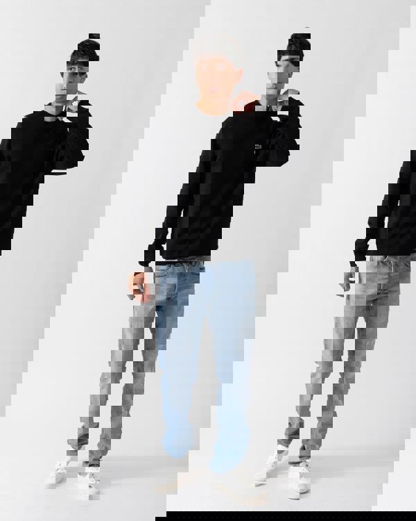 Lacoste Mens Crew Neck Fleece Sweatshirt - Black 031