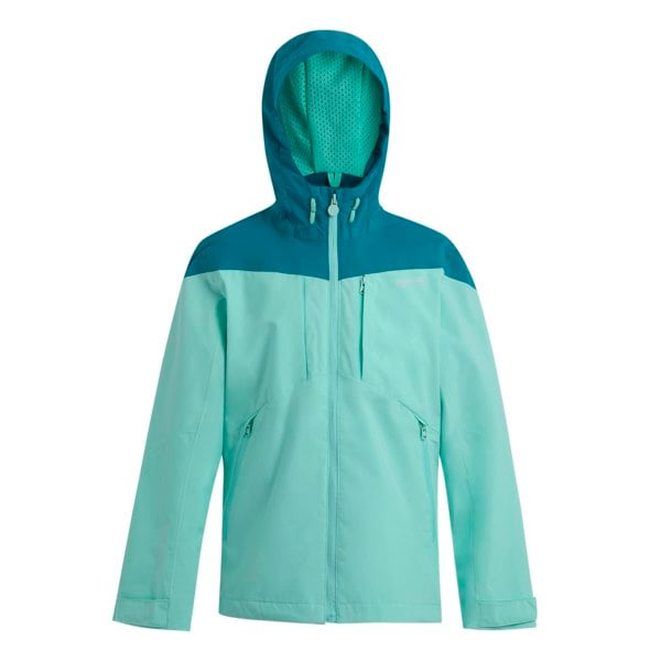 Regatta Childrens/Kids Highton VI Waterproof Jacket - Aruba Blue/Exotic Plume/Icy Morn