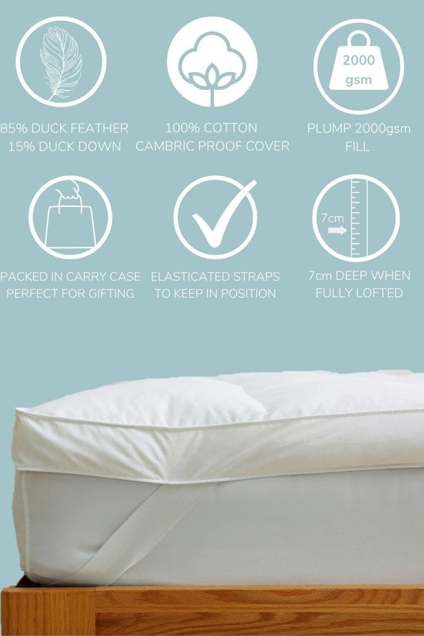 HomeSpace Direct Duck Feather and Down Mattress Topper