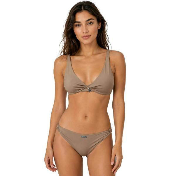 Off White Womens/Ladies Minimalist Bikini - Beige - 