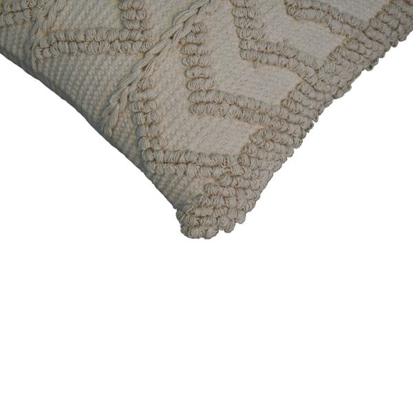 Wyld Haus Set of 2 Snowshill Cream Zig Zag Handwoven Cushion Covers