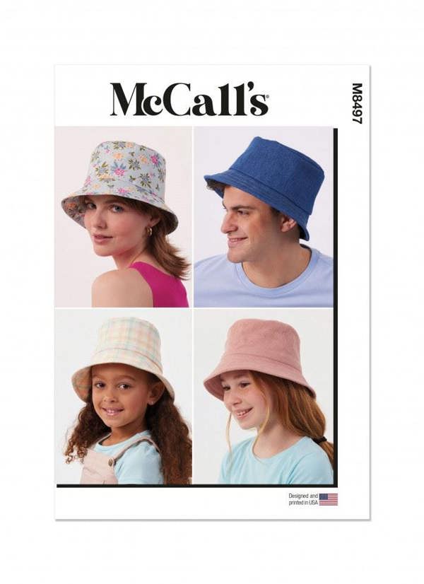 McCalls 8497 Paper Sewing Pattern – Family Hat, Size All Sizes, Easy