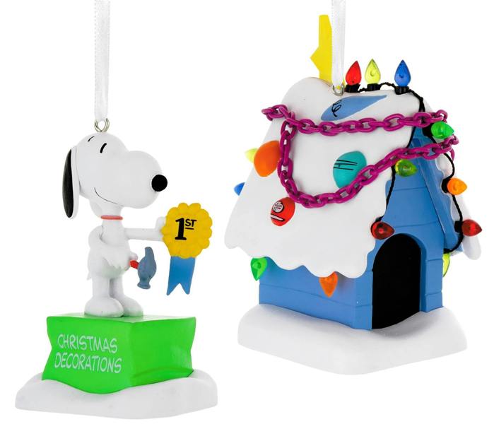 Peanuts/Snoopy - A Charlie Brown Christmas Set of 2 Christmas Tree Ornaments (Charles M Schulz)