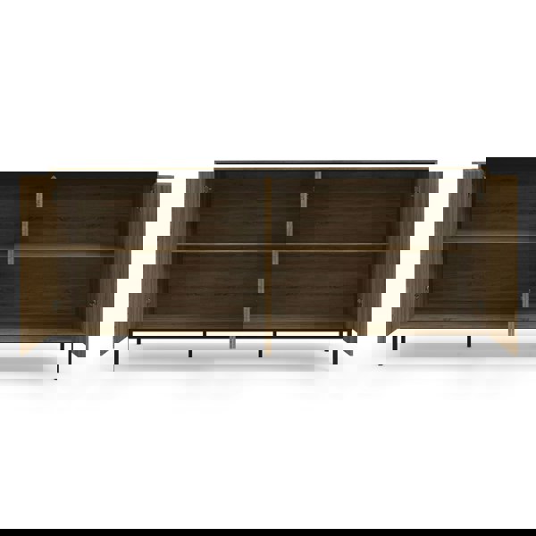 Dorel Home Bari Higboard with 1 Door / 2 Drawers in Oak Look