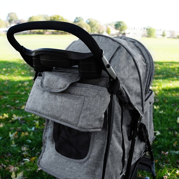 Monstershop Pet Stroller Caddy Bag - Woven Grey