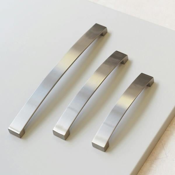 Handle & Home Brushed Nickel Curved Bow Handles