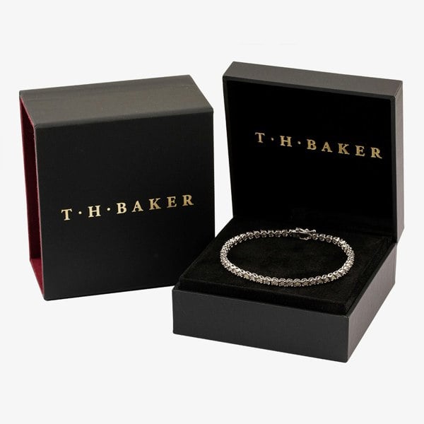 T. H. Baker Sterling Silver 1.00ct Diamond Tennis Bracelet TH0122520