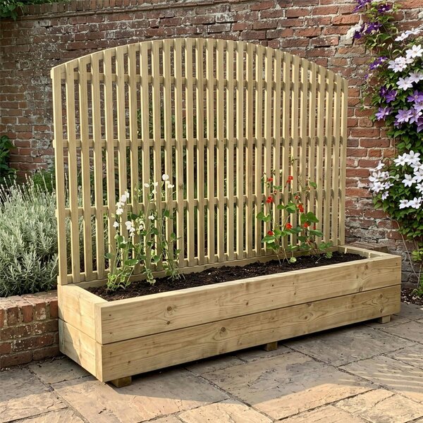 Premier Garden Supplies Florence Fence Panel Topper Garden Trellis 6ft x 1-4ft Decorative Arched Fencing Wall-Mount Privacy Balcony Patio Screen - Wood - 3, 4 or 5 - 4 Pack Height: 4ft x Width: 6ft (182.8cm) x 4 Pack