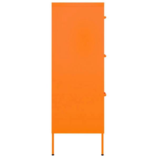 Berkfield Drawer Cabinet Orange 80x35x101.5 cm Steel