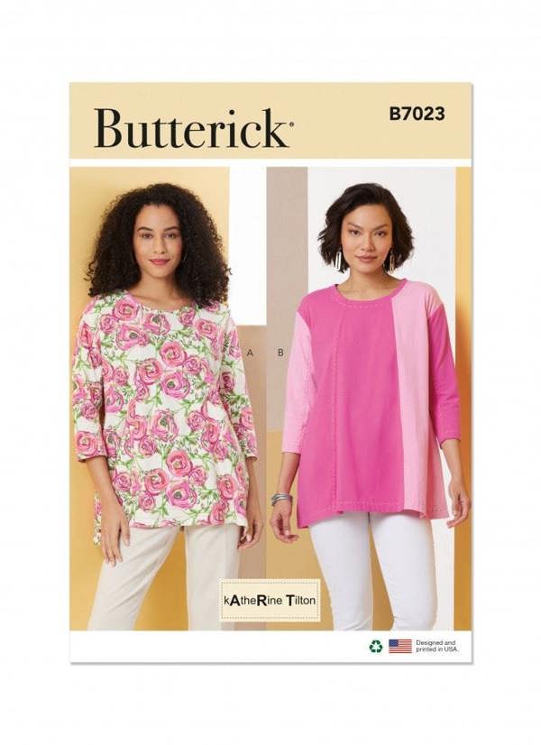 Butterick Sewing Pattern 7023, Tops, Tunics for Women, A (XS-S-M-L-XL-XXL) - Easy