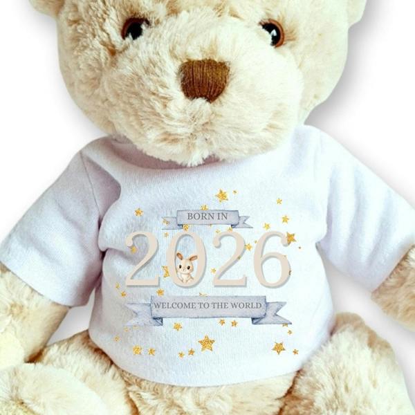 Personalised Luxury Teddy | Welcome to the World 2026 T-Shirt