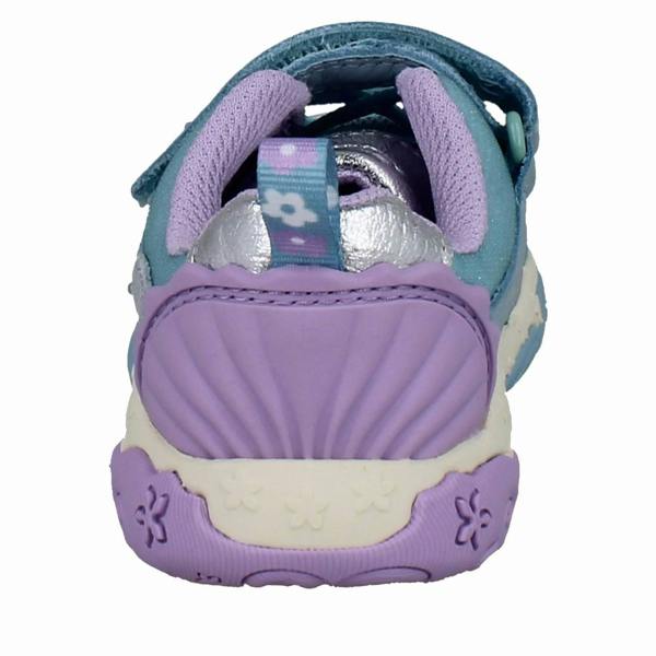Clarks Girls Clarks Casual Glittery Trainers Tidal Shell