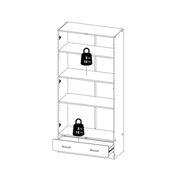 Wyld Haus Berlin Natural Slim 2 Door Bedroom Wardrobe 1 Drawer