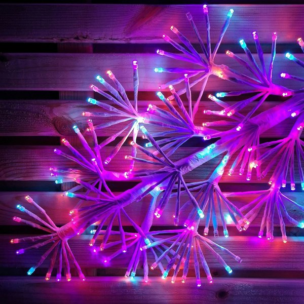 Samuel Alexander 1.2m Twinkling Starburst Snowflake Christmas decoration with 960 Rainbow LEDs