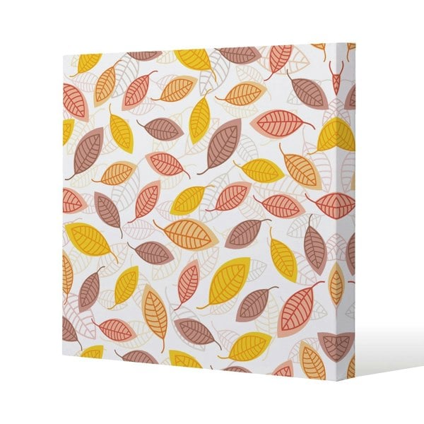 Benjamin Tate Design Small Autumn Leaves Slim Style Canvas Print  30x30cm , 15mm Slim Real wood.