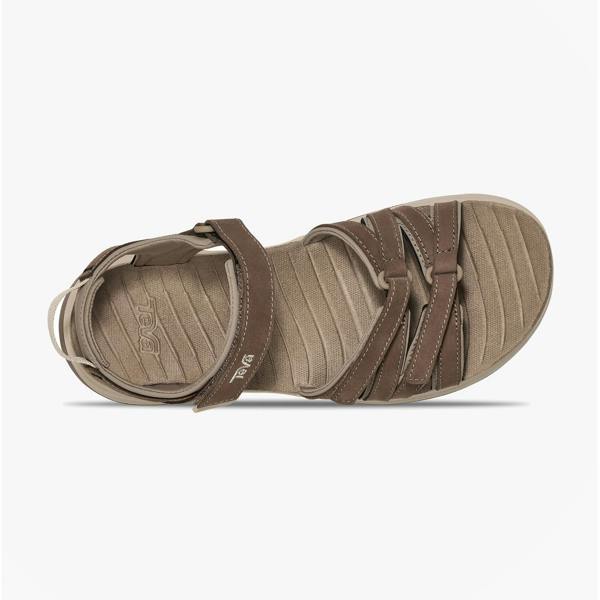 Teva Teva TIRRA SPORT LEATHER Womens Cross Strap Sandals Caribou