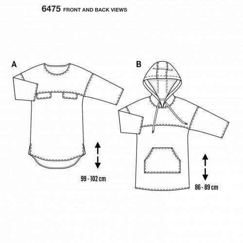 Burda Sewing Pattern 6475 Dresses For Women, 6 to 18 - Easy