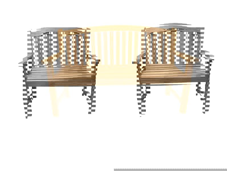 Memorials Direct Bowback Teak Memorial Bench – Engraved Directly Into the Wood