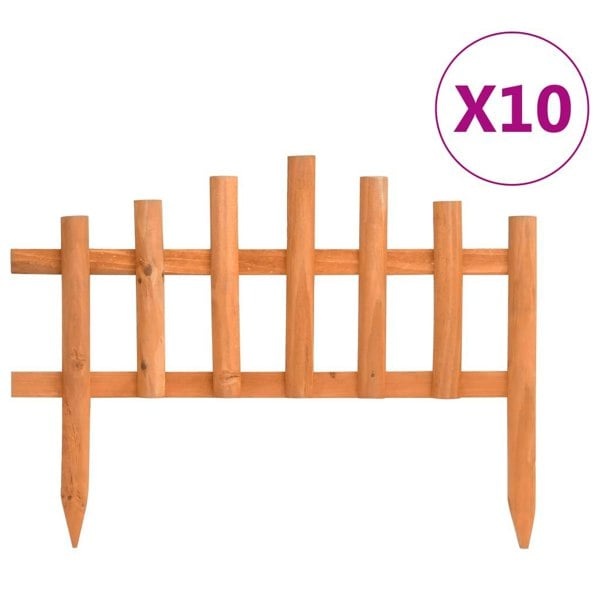 Berkfield Lawn Edgings 10 pcs Firwood 4.4 m
