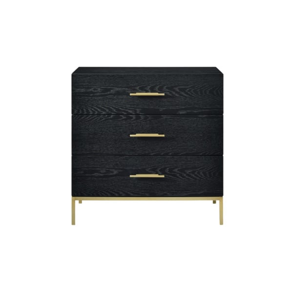 Tulip 3 Drawer Chest - Wenge (Black Stained Oak)