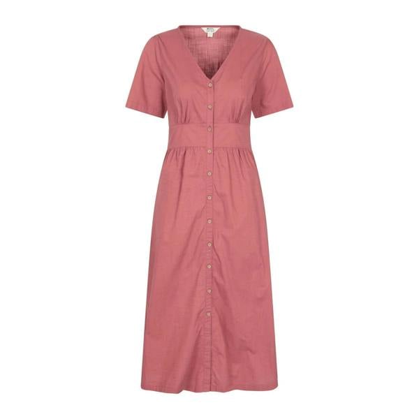 Mountain Warehouse Womens/Ladies Riviera Button Through Midi Dress - Pink - 