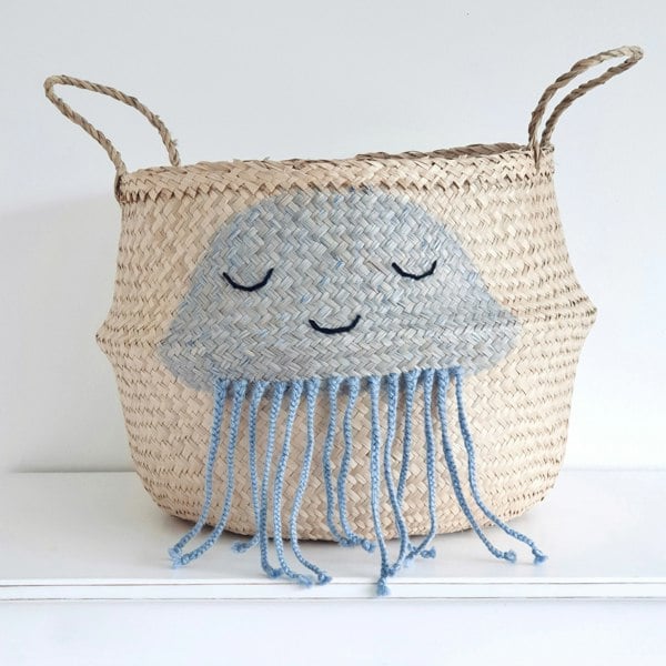 Bellybambino Blue Jellyfish Basket - Extra Large