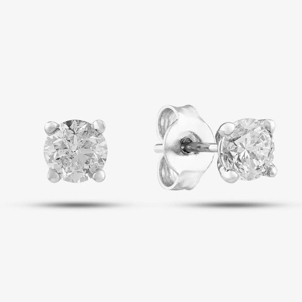 T. H. Baker Platinum 1.00ct Brilliant Cut Diamond Stud Earrings 5035E/PL/DQD100