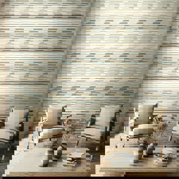 Hoopla Walls Horizontal Stripe - Grey 10m Wallpaper