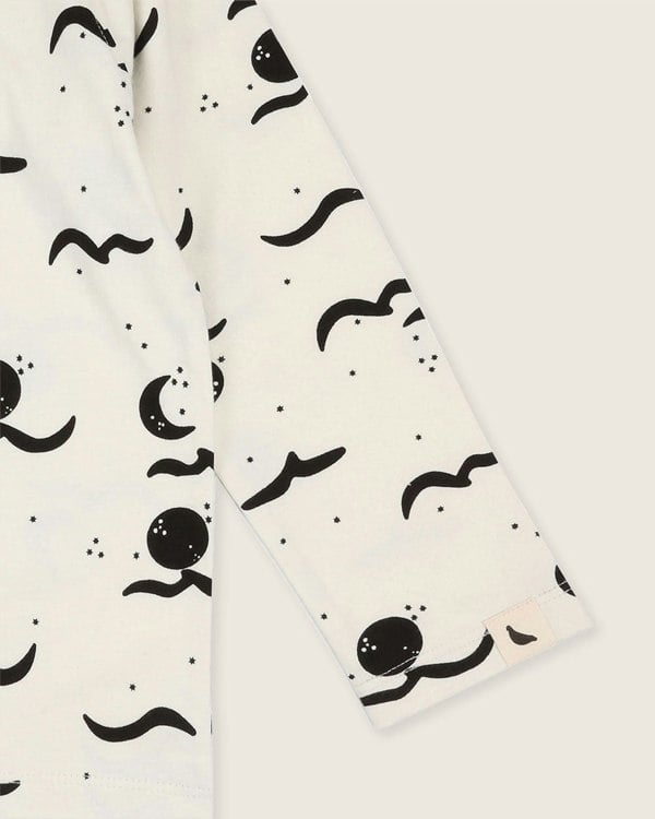 organic cotton Cream Moon Wave Print Top - image 5