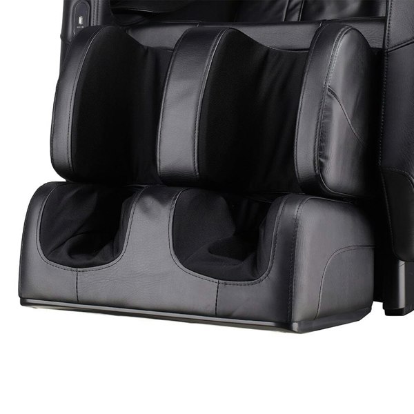 135.9cm D Real Relax Black Faux Leather Massage Chair with 6 Pre-Set Auto Modes Message Chairs Living and Home