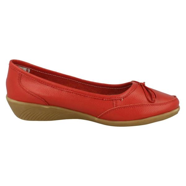 Eaze Ladies Eaze Flat Bow Vamp Casual Slip On Ballerina