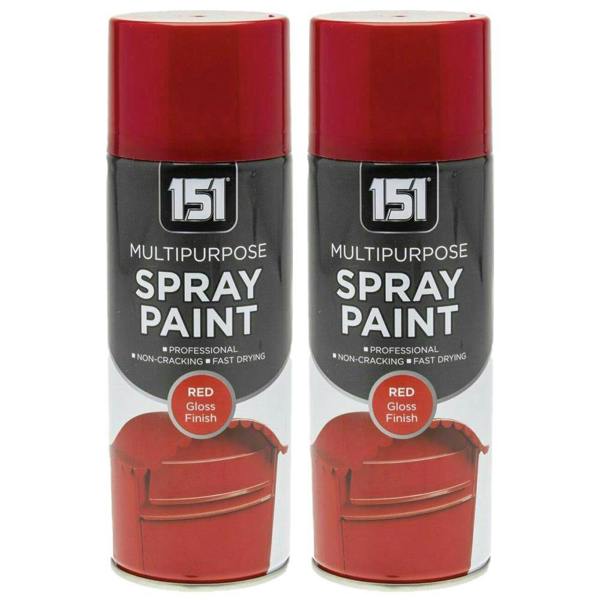 151 2X 151 Red Gloss Spray Paint 400ml