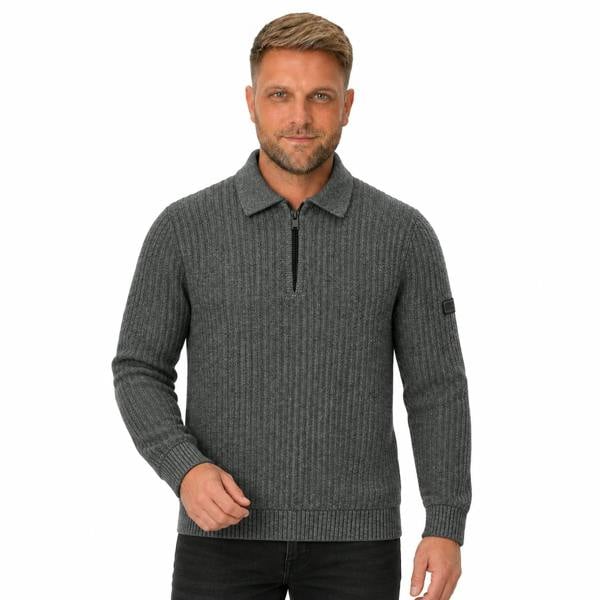 Barbour International Oxham Half Zip Jumper Asphalt