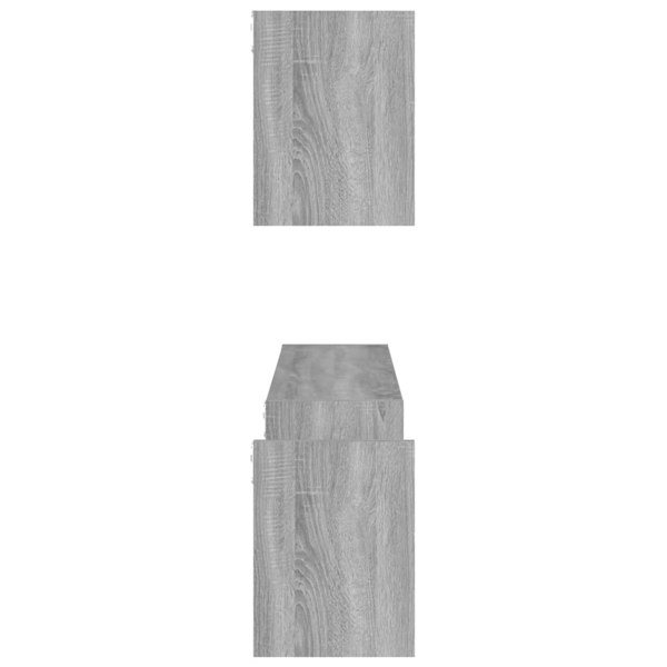 Berkfield Wall Shelves 2 pcs Grey Sonoma 100x15x20 cm Engineered Wood