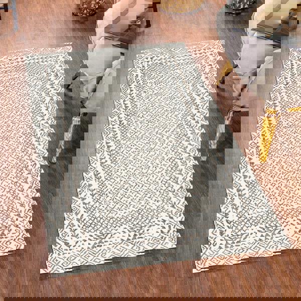 Livabliss Bahar-Geometric Grey Beige Global Rug