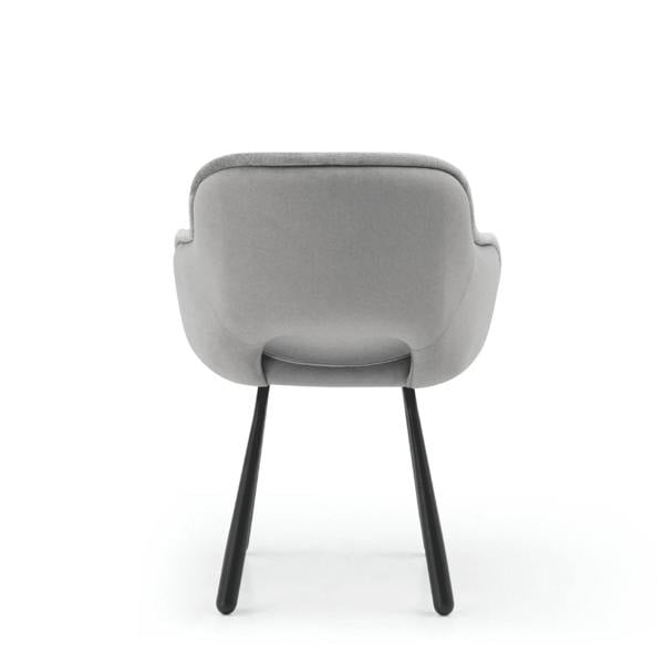 TRL Furniture Juliette Sculpted Back Dining Chairs – Grey Velvet (Set of 2)