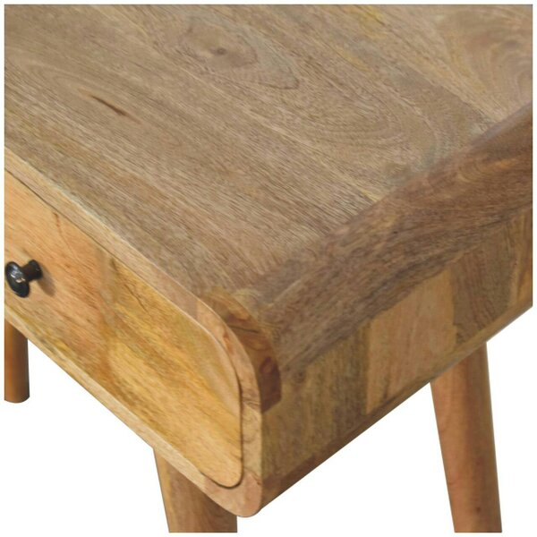 Wyld Haus Rimini Mango Wood Curved Hallway Console Table