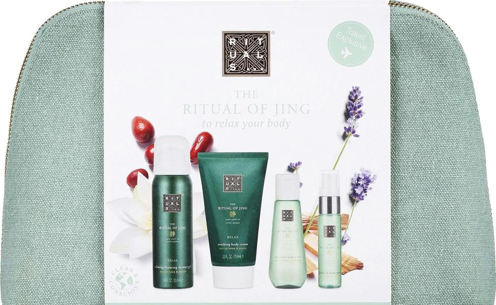 Rituals Jing Set: Shower Gel + Body Cream + Body Oil + Pillow Spray