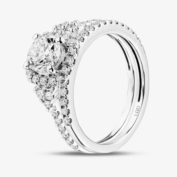 T. H. Baker 9ct White Gold 1.25ct Lab Grown Diamond Bridal Set LGR42232-125